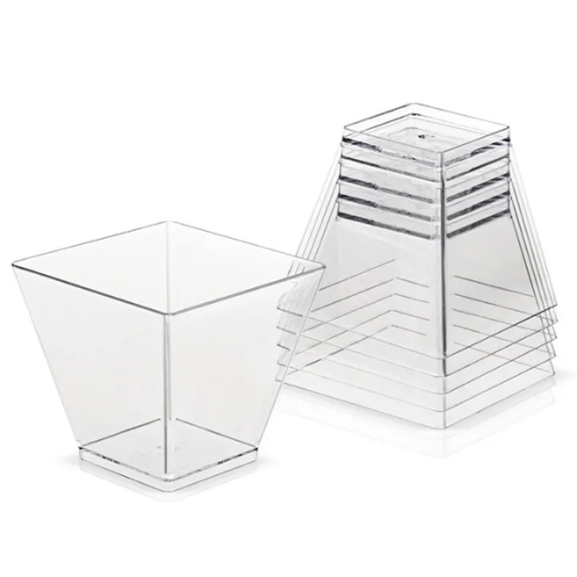 Mini Dessert Cups 60ml – 20-Pack Clear Plastic Ice Cream & Mousse Cups for Parties