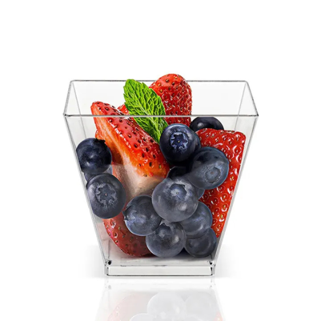 Mini Dessert Cups 60ml – 20-Pack Clear Plastic Ice Cream & Mousse Cups for Parties