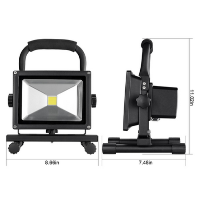 Rechargeable LED Work Light – Portable 10W/20W Floodlight for Outdoor, Garage, Emergency Use