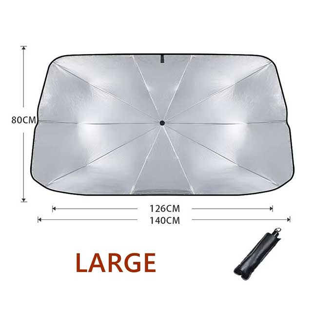 Retractable Car Sunshade for Front Windshield β Heat Insulation UV Protection Parasol for Sunblock & Interior Cooling