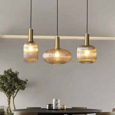 Retro Colorful Glass Pendant Light – Creative LED E27 Hanging Lamp for Restaurant, Living Room, Bedroom & Loft Decor