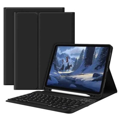 Typecase iPad Pro 12.9 Keyboard Case – 2022 6th Gen Ultra-Thin Touchpad Case with 10-Color Backlit Keys & Pencil Holder for iPad Pro 12.9 (3rd/4th/5th Gen)