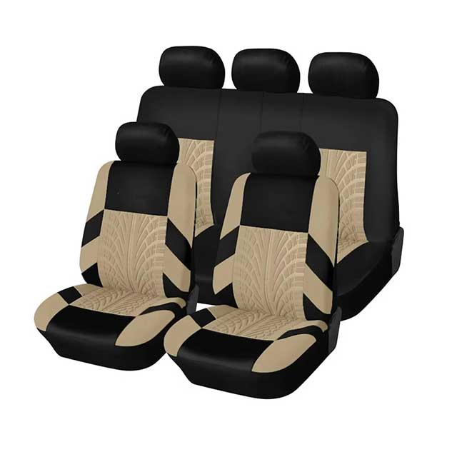Universal Car Seat Covers Full Set β Front Split & Rear Bench Cloth Covers for SUV, Sedan, Van & Automotive Interiors