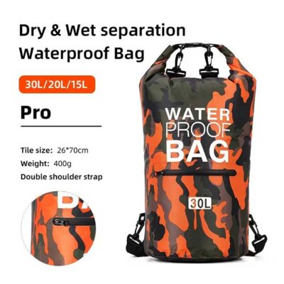 Waterproof Drawstring Backpack – 15L/20L/30L Dry Bag for Kids, Gym, Swimming, Hiking & Camping