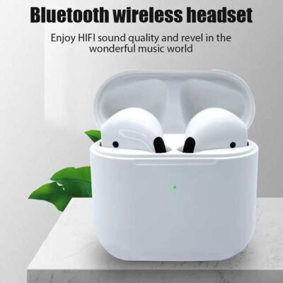2024Pro 4 TWS Wireless Bluetooth Earbuds – Mini In-Ear Headphones Headset for iPhone, Android, PC & More