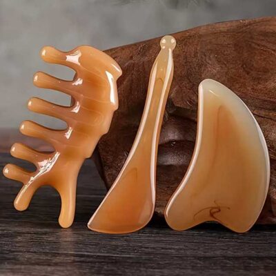 3-Piece Gua Sha Massage Tool Set – Resin Scraper for Nose & Face | Relaxing Facial Therapy Kit for Muscle Relief & Skincare | Ideal Mother’s Day Gift