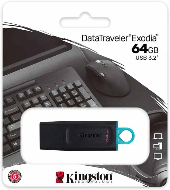 Kingston DataTraveler Exodia 64GB USB 3.2 Flash Drive