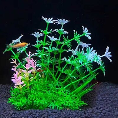 Aquarium Artificial Plant Decoration – 5.5 Inch Plastic Water Grass, Fish Tank Ornament for Aquascaping & Fish Bowl Decor