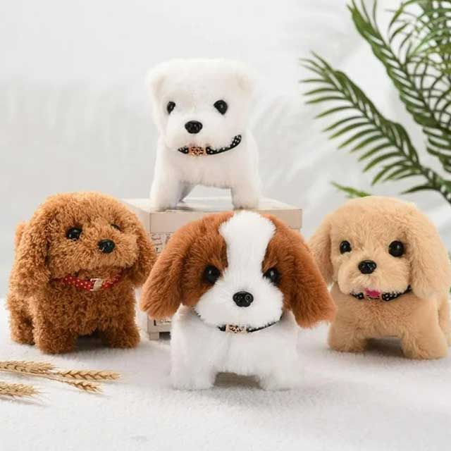 Cute Electric Simulation Dog Plush Toy β Realistic Chow Chow, Poodle, Labrador & Saint Bernard Pet for Kids | Interactive Walking & Barking Puppy Gift