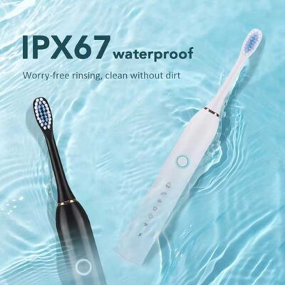 Electric Toothbrush with 6 Cleaning Modes – Type-C Rechargeable, Teeth Whitening Dental Cleaner, IP67 Waterproof Oral Care