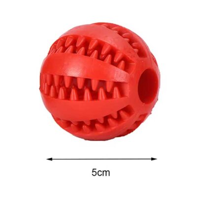 Interactive Dog Ball Toy – Elastic Rubber Chew Toy for Small Dogs, Puppy Tooth Cleaning & Treat Dispensing Ball
