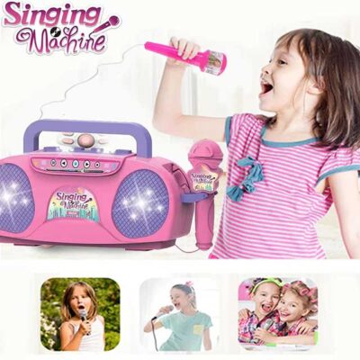 Kids Karaoke Microphone Machine – Musical Toy with Lights for Singing, Indoor/Outdoor Play & Travel | Educational Gift for Boys & Girls