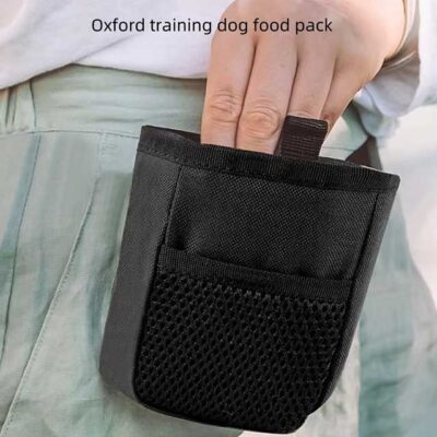 Portable Dog Training Treat Bag – Oxford Fabric Waist Pouch for Pet Snacks, Outdoor Walking & Training