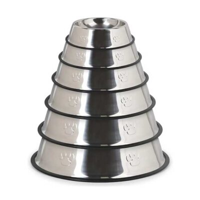 Quality Paw-Shaped Stainless Steel Pet Bowl – Skidproof & Anti-Ant Feeder for Dogs & Cats, Multiple Sizes