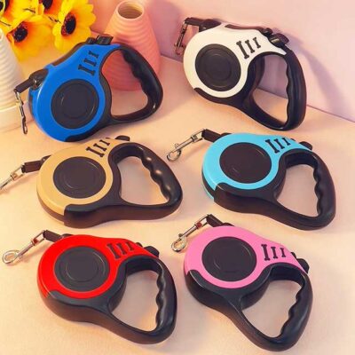 Retractable Dog Leash 3M/5M – Durable Nylon Lead for Small, Medium & Large Dogs or Cats, Automatic & Strong Pet Walking Lead